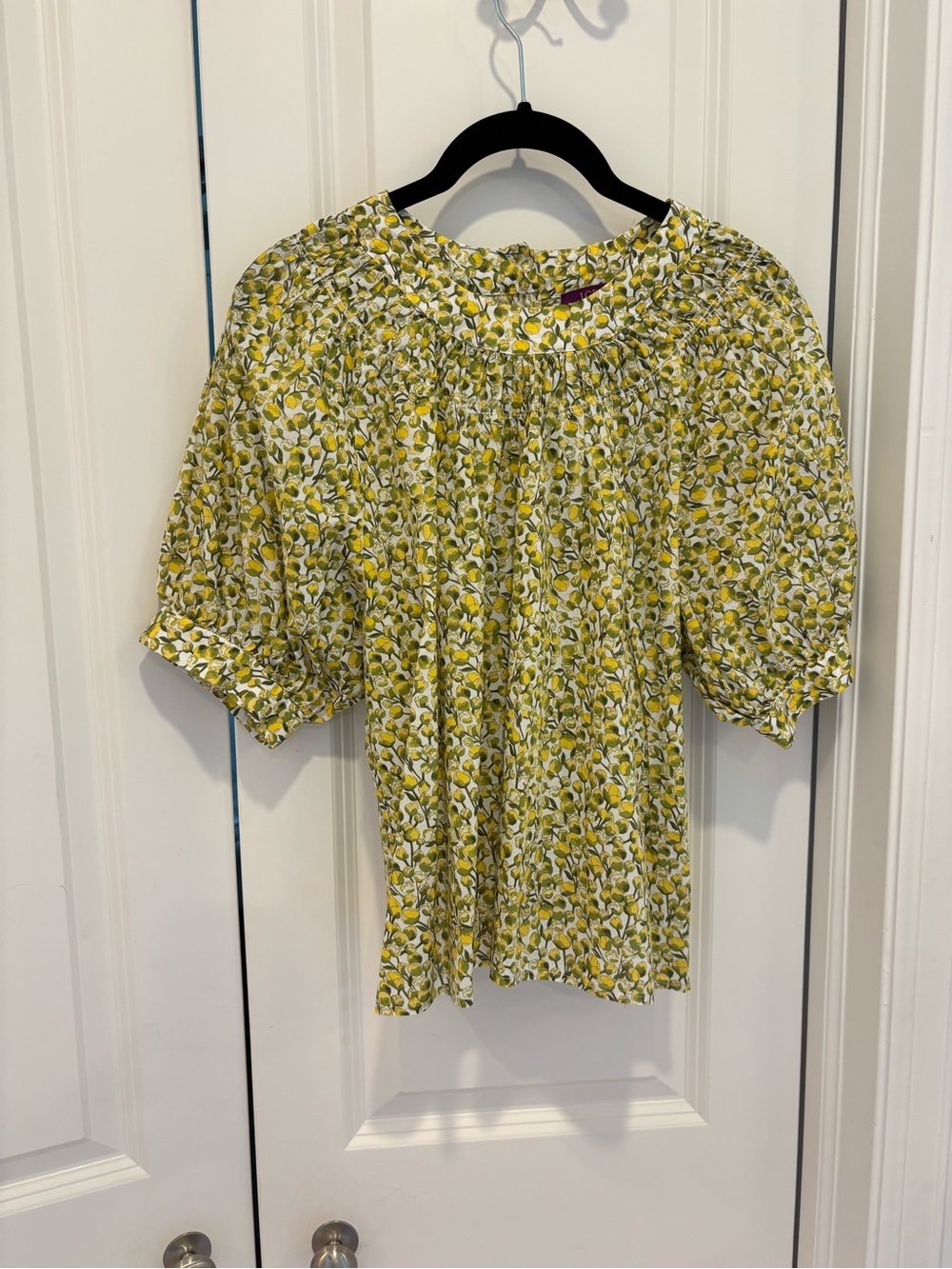 J. Crew liberty lemon blouse